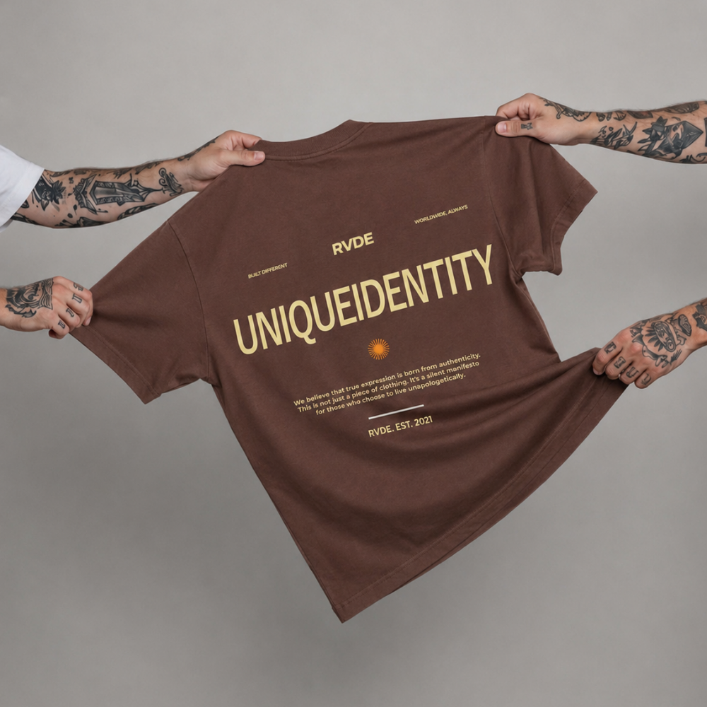 t-shirt Oversized castanho_Unique Identity